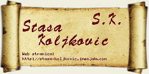 Staša Koljković vizit kartica